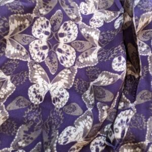 Purple Butterfly Patterned Fabric